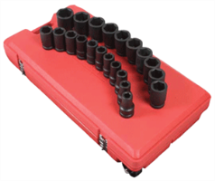 Sunex 5693 21 Pc. 1" SAE Impact Socket Set