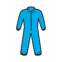 Kimberly Clark 58502 A20 Coveralls - Zip,Elast. Back/Wrists/Ankles,Blue,M,24/Cs.