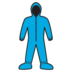 Kimberly Clark 58523 A20 Coveralls - Zip,Elast.Back/Wrist/Ankle/Hood/Boot,Blue,L,24/Cs.