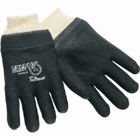 MCR Safety 6212SJ Black PVC, Non-Slip, Jersey Lined Gloves,(Dz.)