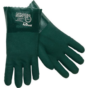 MCR Safety 6412 Memphis&#153; Premium Green PVC Gloves, 12&#34;,(Dz.)