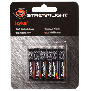 Streamlight 65030 Stylus&reg; Series AAAA Batteries, 6/PK