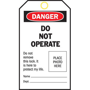 Brady 65501 DO NOT OPERATE Self-Laminating Tags