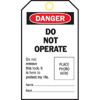 Brady 65501 DO NOT OPERATE Self-Laminating Tags