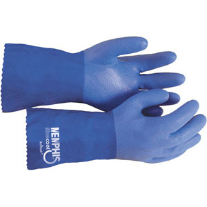 MCR Safety 6632L Memphis&#153; Bluecoat PVC, Triple-Dip Gloves,L