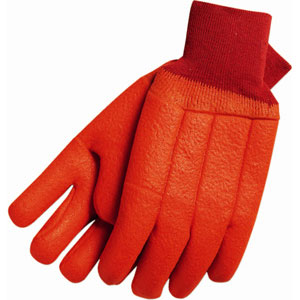 MCR Safety 6700F Double Dipped PVC Gloves,Orange,(Dz.)