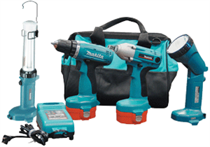 Makita 6933FDX2 14.4V Cordless Combo Kit With 2 Flashlights