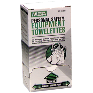 MSA 697383 Personal Safety Equipment Towelettes, 100/Box