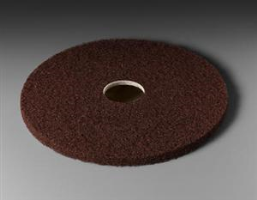 3M 7100 Brown Stripper Pads, 14", 5/Case