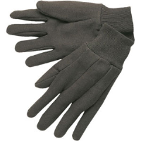 MCR Safety 7100 Brown Jersey Gloves w/Knit Wrist,L,(Dz.)