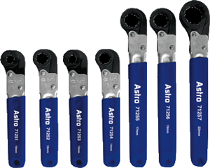 Astro Pneumatic 7125 7 Pc. Metric Split Box Ratcheting Wrench Set Astro Pneumatic 7125 7 Pc. Metric Split Box Ratcheting Wrench Set