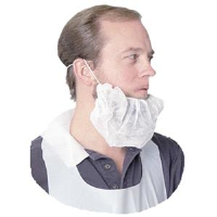 Impact 7388 Beard Safety Covers, White, 100/Bag