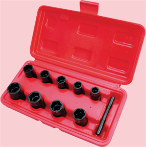 Astro Pneumatic 7409 9 Pc. 3/8&#34; Twist Socket Damaged Fastener Removal Set