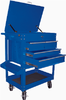 K Tool International 75141 4 Drawer Heavy Duty Service Utility Cart -Blue