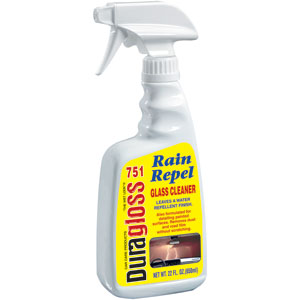 Duragloss 751 Rain Repel Glass Cleaner, 22oz,6/Cs