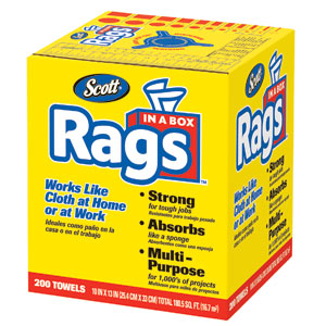 Kimberly Clark 75260 Scott&reg; Rags In A Box, 8/Cs.