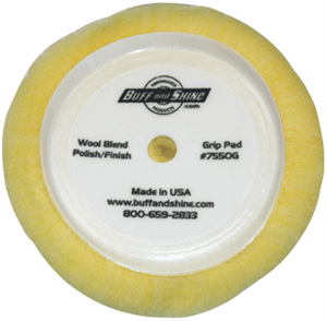 Buff and Shine 7550G 7-1/2&#34; Wool Blend Polishing/Finishing Pad