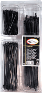 K Tool International 78004 Cable Tie Kit- Black Nylon K Tool International 78004 Cable Tie Kit- Black Nylon