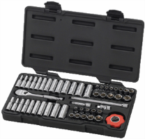 Gearwrench 80300 51 Pc. 6 Pt Socket Set SAE/METRIC - 1/4" Drive