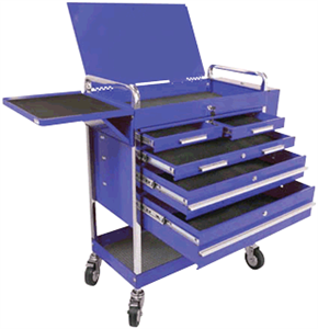 Sunex 8045BL Professional Duty 5 Drawer Service Cart, Blue