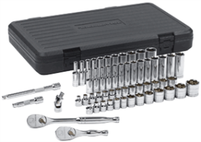 Gearwrench 80550 57 Pc. 6 Pt Socket Set-SAE/METRIC