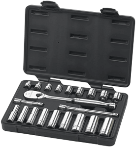 Gearwrench 80557 21 Pc. 6 & 12 Pt Socket Set-SAE Gearwrench 80557 21 Pc. 6 & 12 Pt Socket Set-SAE