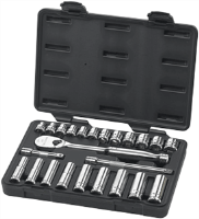 Gearwrench 80559 24 Pc. 6 & 12 Pt. Socket Set-METRIC