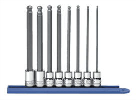 Gearwrench 80573 8 Pc. Long Ball Hex Bit Socket Set-METRIC