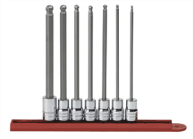 Gearwrench 80574 7 Pc. Long Ball Hex Bit Socket Set-SAE