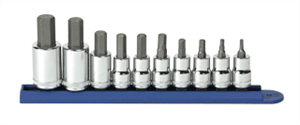 Gearwrench 80578 10 Pc. Hex Bit Socket Set-METRIC