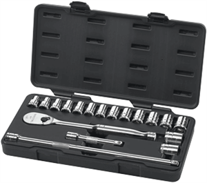 Gearwrench 80708 18 Pc. 6 Pt. Socket Set-METRIC