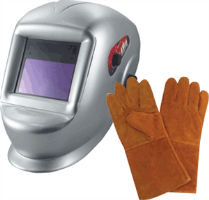 Astro Pneumatic 8077SE Deluxe Solar A.D. Welding Helmet w/ Gloves, XL Window