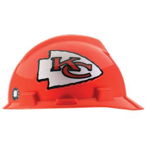 MSA 818398 V-Gard&reg; Hard Hat w/1-Touch&reg;, Kansas City Chiefs