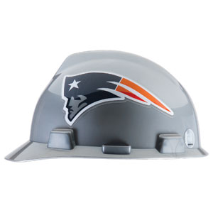 MSA 818401 V-Gard&reg; Hard Hat w/1-Touch&reg;, New England Patriots