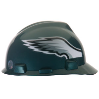 MSA 818406 V-Gard® Hard Hat w/1-Touch®, Philadelphia Eagles