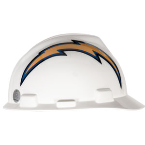 MSA 818408 V-Gard&reg; Hard Hat w/1-Touch&reg;, San Diego Chargers