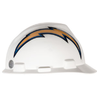 MSA 818408 V-Gard® Hard Hat w/1-Touch®, San Diego Chargers