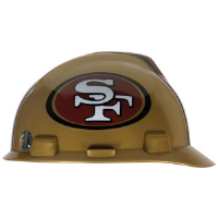 MSA 818409 V-Gard® Hard Hat w/1-Touch®, San Francisco 49ers