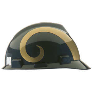 MSA 818411 V-Gard&reg; Hard Hat w/1-Touch&reg;, St. Louis Rams