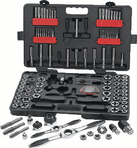 Gearwrench 82812 114 Pc. Large Combination Tap &amp; Die Set