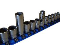 Ernst 8304 18" Universal Socket Rail Organizer w/ 15 socket clips, 3/8" Blue Ernst 8304 18" Universal Socket Rail Organizer w/ 15 socket clips, 3/8" Blue