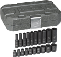 Gearwrench 84900 20 Pc. Impact Socket Set SAE 1/4" Drive