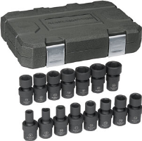 Gearwrench 84918 15 Pc. Universal Impact Socket Set Metric 3/8" Dr.