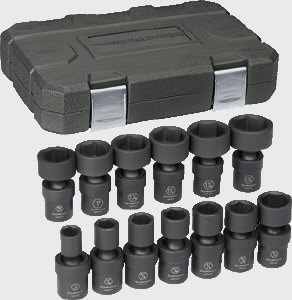 Gearwrench 84938 13 Pc. Universal Impact Socket Set SAE 1/2&quot; Dr.