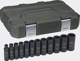 Gearwrench 84942 12 Pc. Impact Socket Set Deep SAE 1/2&quot; Dr.