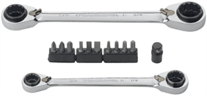 Gearwrench 85200 13 Pc. QuadBox&#153; Double Box Ratcheting Wrench Set-SAE