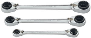 Gearwrench 85204 3 Pc. QuadBox™ Double Box Ratcheting Wrench Set-SAE Gearwrench 85204 3 Pc. QuadBox™ Double Box Ratcheting Wrench Set-SAE