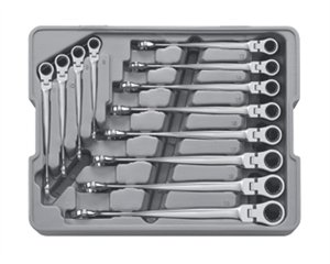 Gearwrench 85288 12 Pc XL X-Beam&#153; Flex Ratcheting Wrench Set-Metric