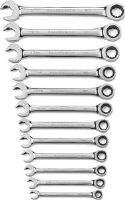 Gearwrench 85597 12 Pc. Ratcheting Open End Wrench Set Metric