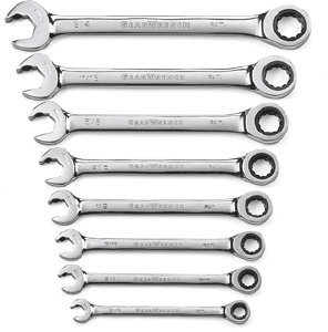 Gearwrench 85599 8 Pc. Ratcheting Open End Wrench SAE